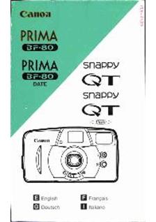 Canon Snappy Q manual. Camera Instructions.